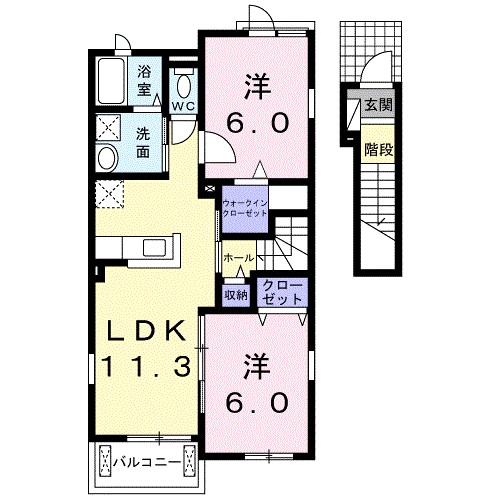 サニー 201号室 間取り