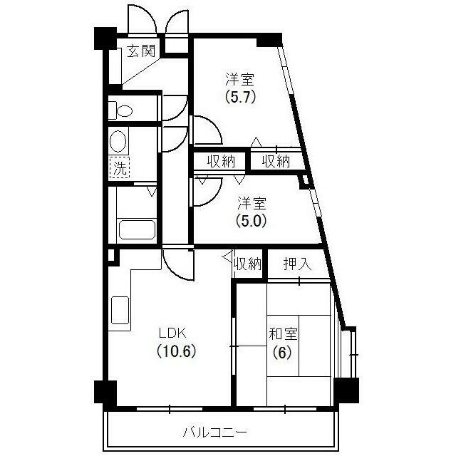 ヴァン・クレール 201号室 間取り