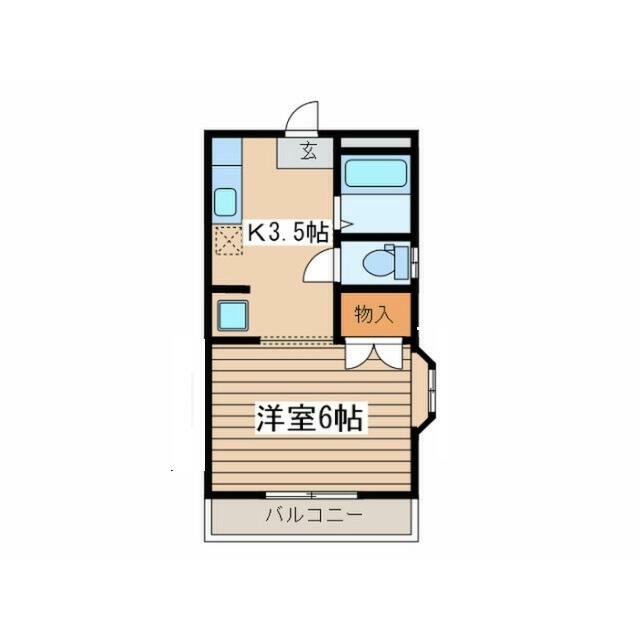 ピュアタウン北矢名 203号室 間取り