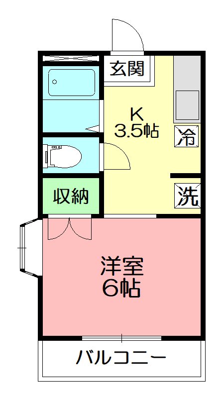 ピュアタウン北矢名 203号室 間取り