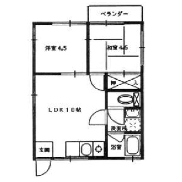 プライムハイツ 201号室 間取り
