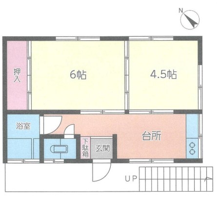 鈴木荘 101号室 間取り
