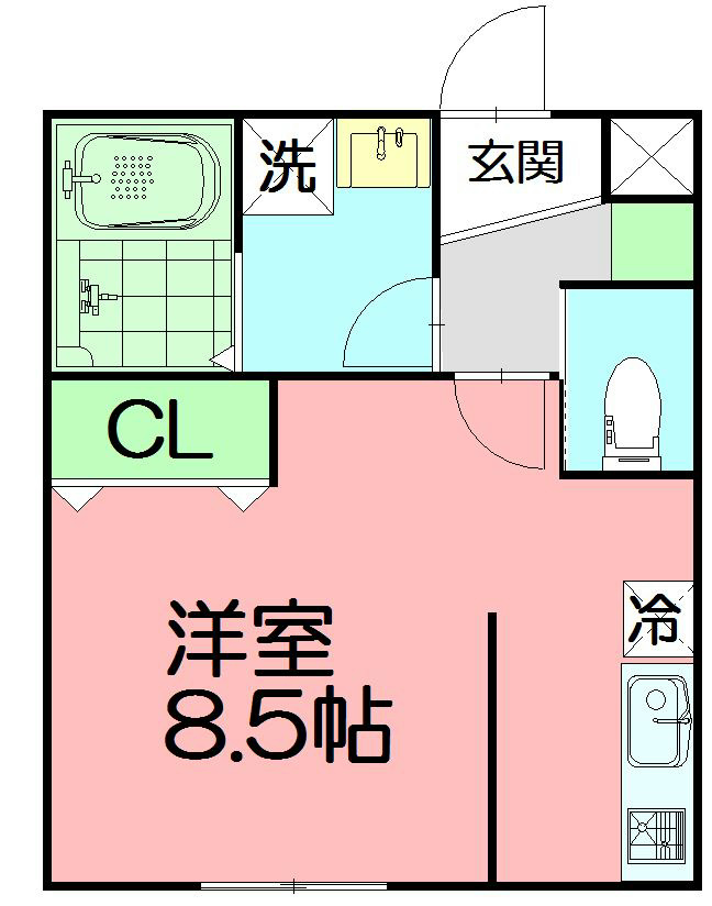 ビーバレーMⅢ 201号室 間取り