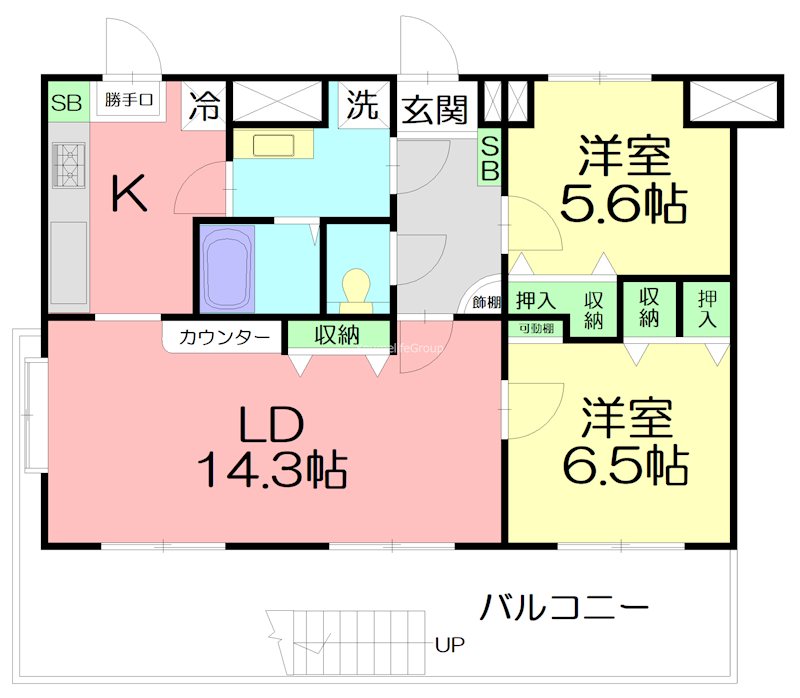 セレステディオーサ  404号室 間取り