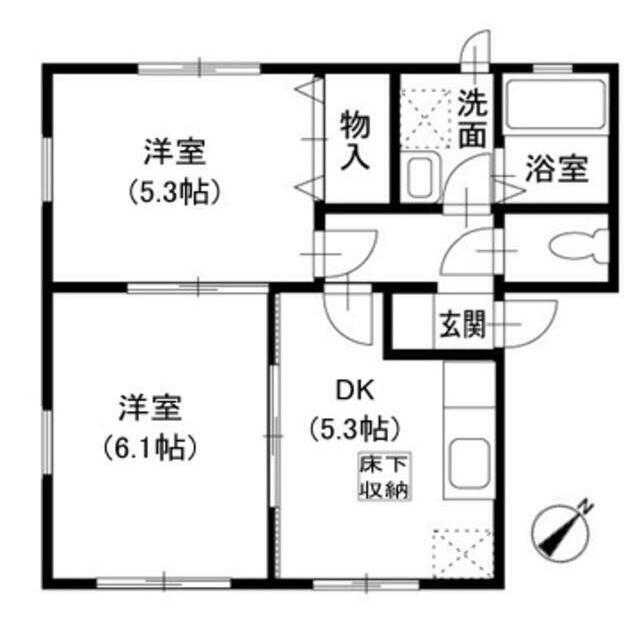 コーポ川名 101号室 間取り