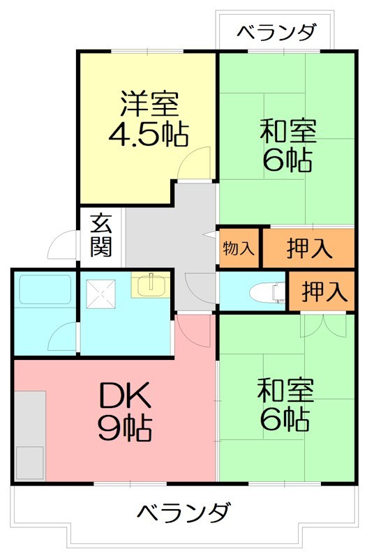 パストラル山口 202号室 間取り