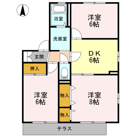 エスペランサ・ディアス　Ｂ棟 101号室 間取り