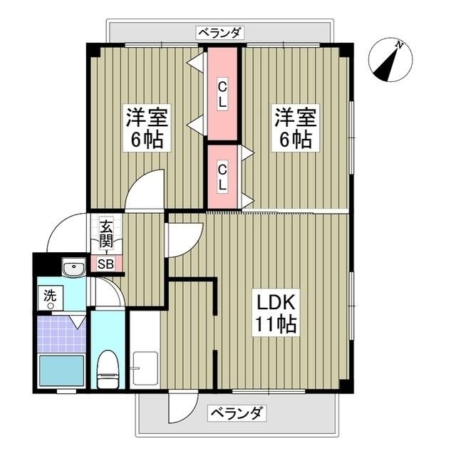 風の森 101号室 間取り