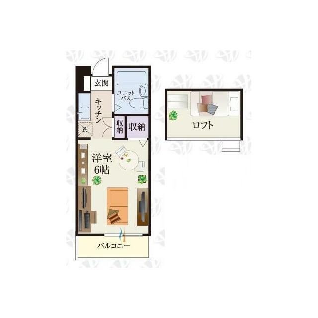 小田原市成田アパート 207号室 間取り