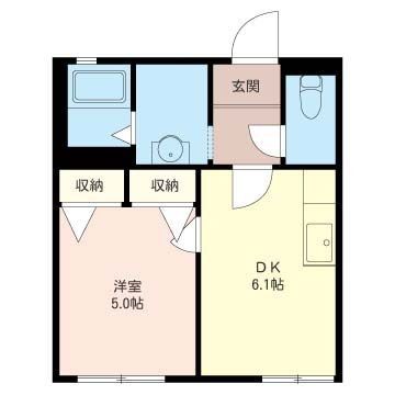 ドルフ湘南 105号室 間取り