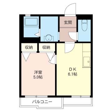ドルフ湘南 205号室 間取り