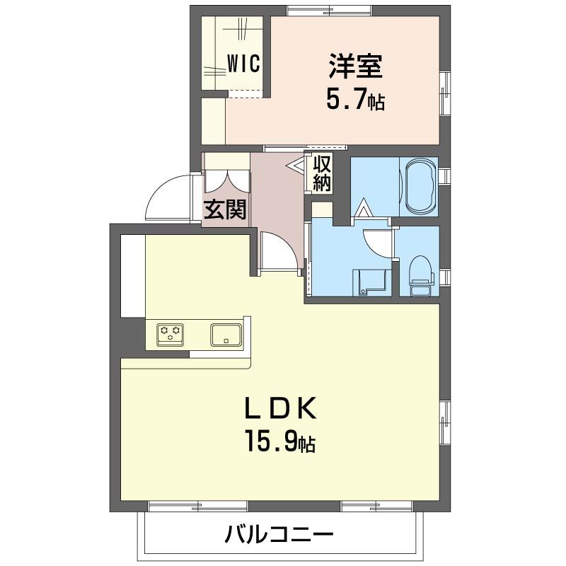 ヒルサイド善行Ⅰ 201号室 間取り