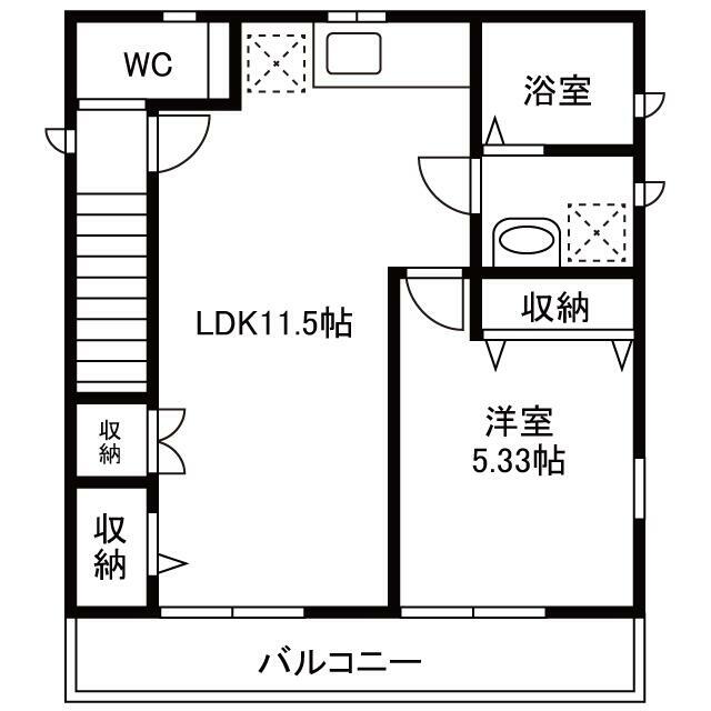スプリングヒル 2F号室 間取り