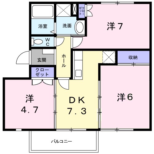 ひよこハイツⅡ 201号室 間取り
