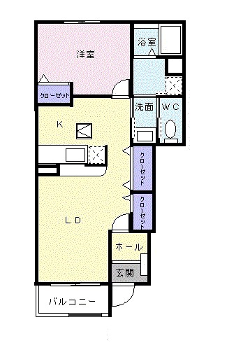 パーシモンⅠ 103号室 間取り