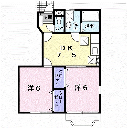グローブアベニュー 101号室 間取り