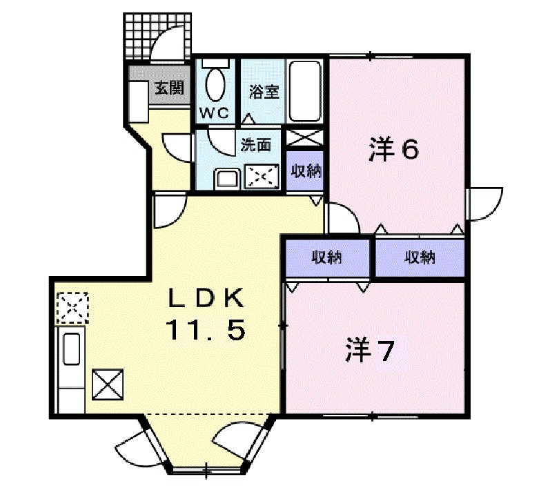 アプリカード広貴Ａ 103号室 間取り