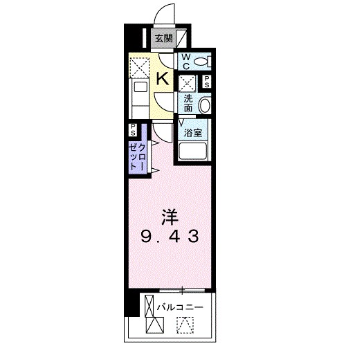 フィオーレ三の丸 502号室 間取り