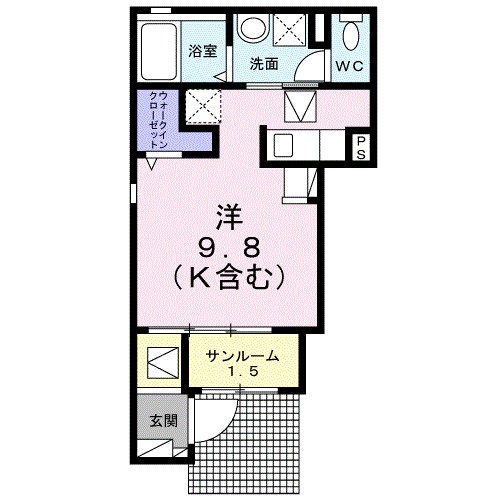 モアナ　サーフ 101号室 間取り