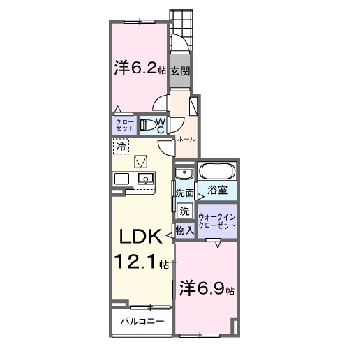 サンフィールド　ガーデン 102号室 間取り