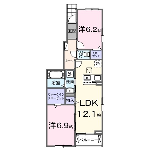 サンフィールド　ガーデン 101号室 間取り