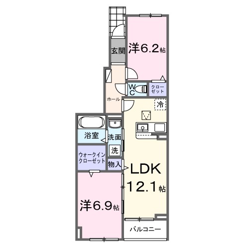 サンフィールド　ガーデン 103号室 間取り