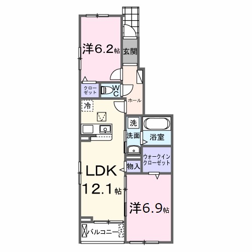 サンフィールド　ガーデン 104号室 間取り