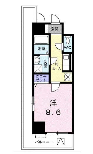グラン　スクエアー　４６５ 603号室 間取り