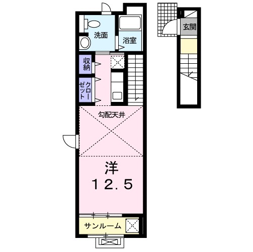 グランツ由比ガ浜 206号室 間取り
