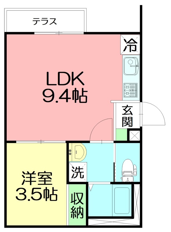 （仮）伊勢原市桜台2丁目計画 101号室 間取り
