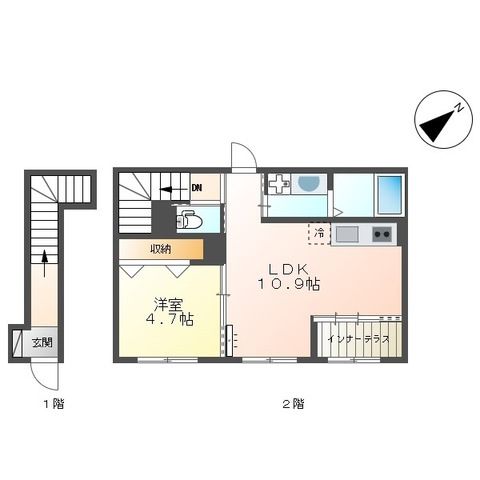 グレイスランドエム 203号室 間取り