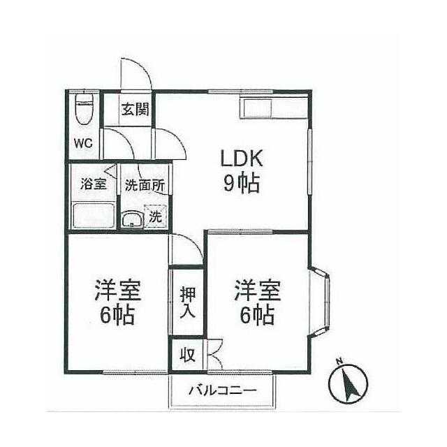 ハッピーハイツ 101号室 間取り