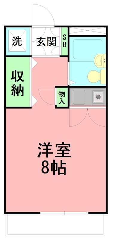 ハイツ山下 101号室 間取り
