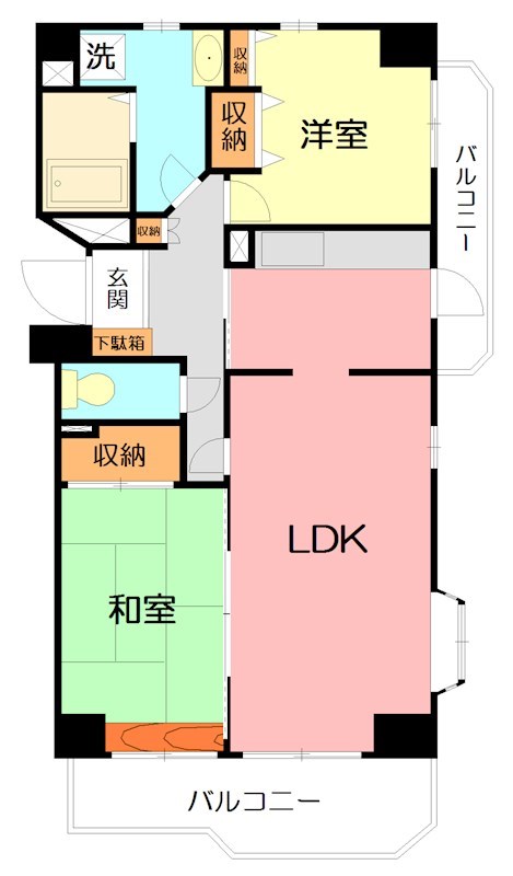 内藤マンションＡ棟 201号室 間取り