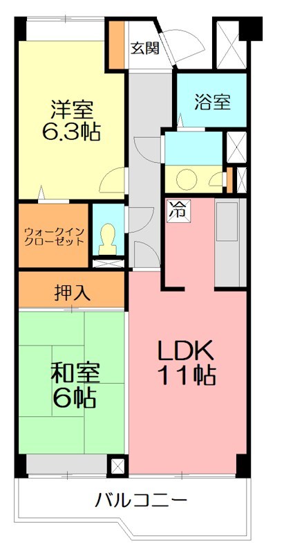 内藤マンションＡ棟 204号室 間取り