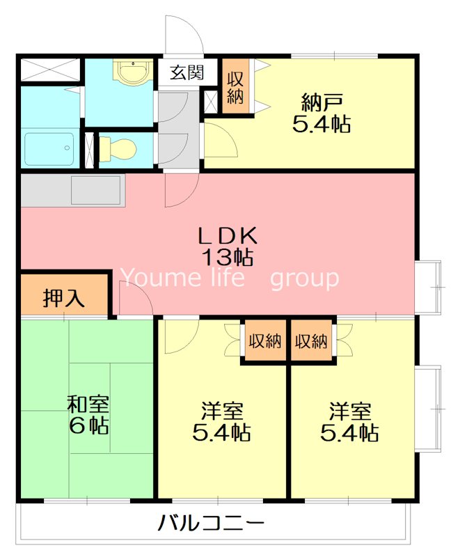 グレースガーデン 204号室 間取り