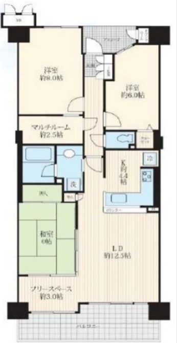 ルモンベル本厚木 1105号室 間取り