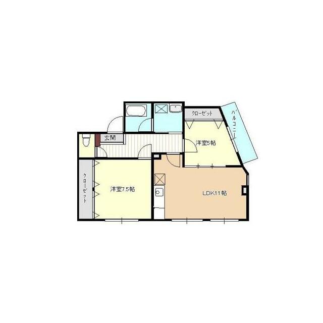 シャローム 207号室 間取り