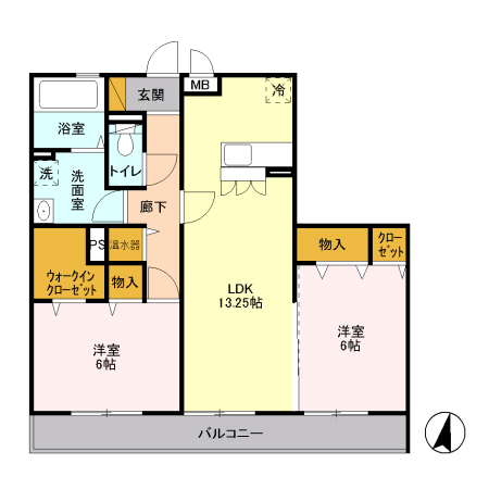 ルーフハウス A 303号室 間取り