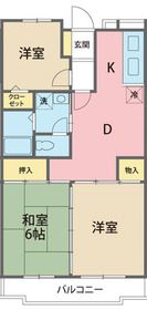 ラビアンローズ 102号室 間取り