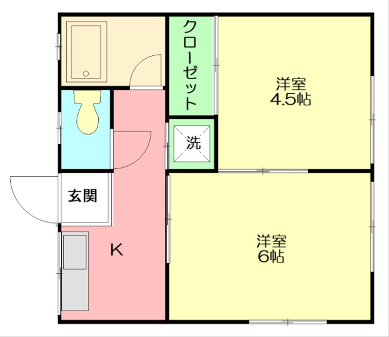 しんさがみ荘 202号室 間取り