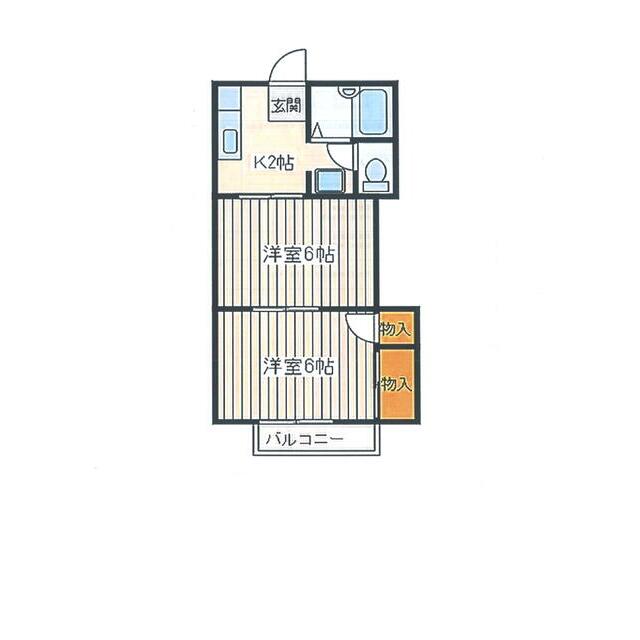 カーサベル 205号室 間取り