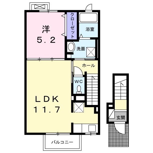 サンテラス 203号室 間取り