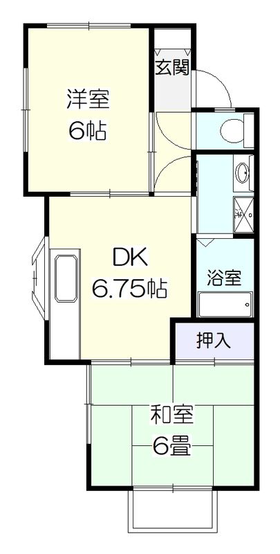 パレス片倉 202号室 間取り