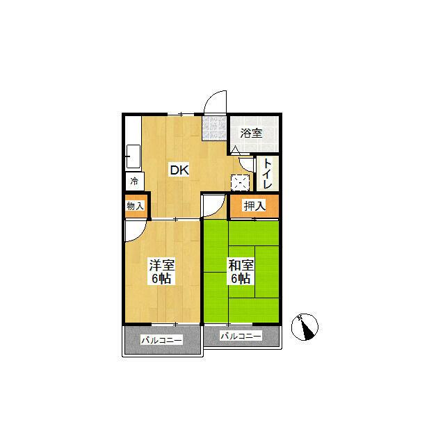 コーポジュネスＡ棟 A101号室 間取り