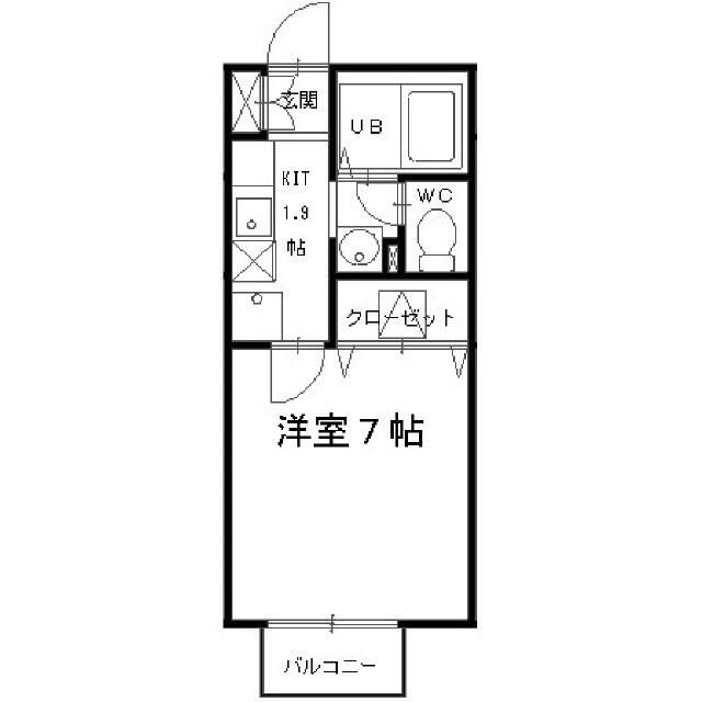 アール ブラン 103号室 間取り