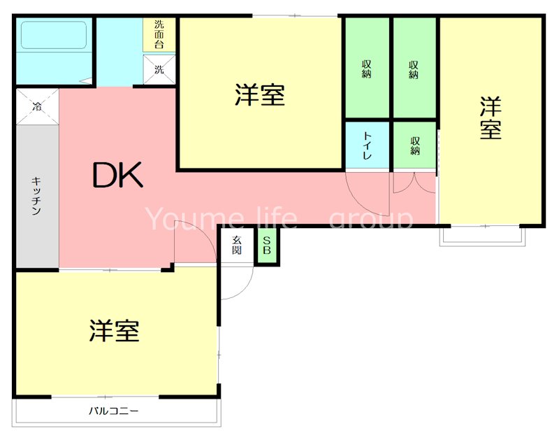 コーポ柳 103号室 間取り
