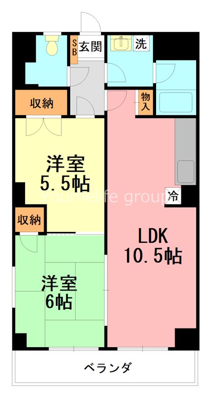 にいやビル 501号室 間取り