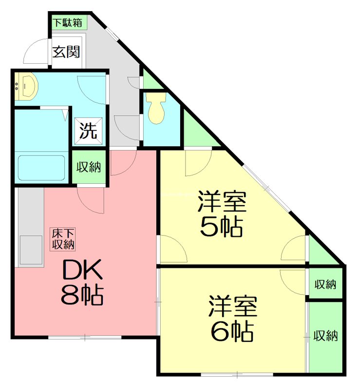 HAPPY KOMACHIYO(ハッピー コマチヨ) 201 (コピー)号室 間取り