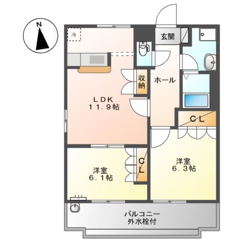 ソレアード・メゾンＢ 間取り